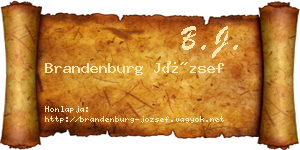 Brandenburg József névjegykártya