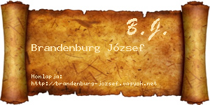 Brandenburg József névjegykártya