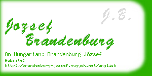 jozsef brandenburg business card