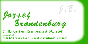 jozsef brandenburg business card